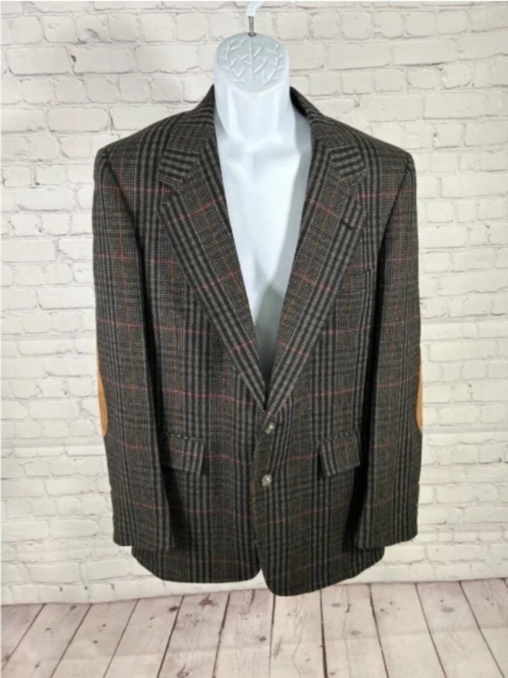 VTG Evan Picone 100% Wool Plaid Blazer Jacket Men’s 40R Woolmark USA